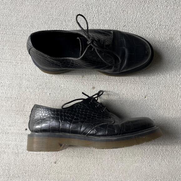 Dr. Martens croc print oxford shoes chunky lug sole doc's | size US 6 womens - Picture 1 of 8